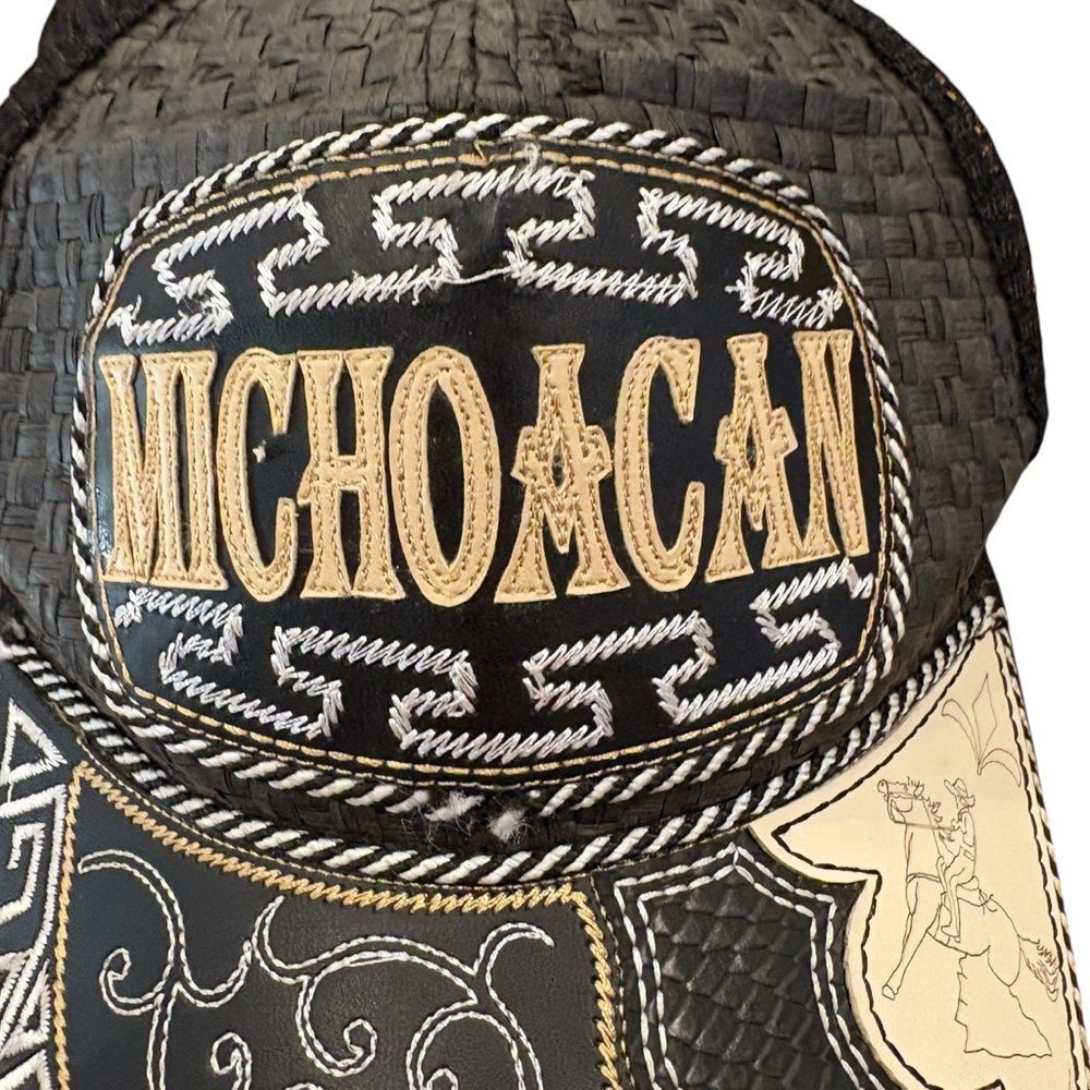 Michoacán Handcrafted Leather Trucker Hat - Picture 3 of 8